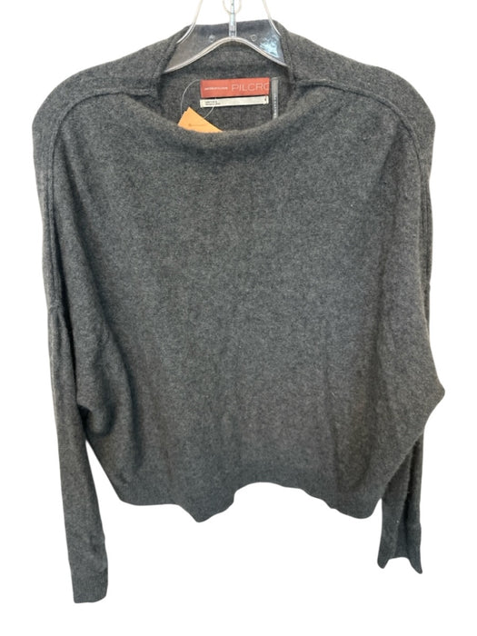 Pilcro Size S Gray Cashmere Mock Neck Long Sleeve Sweater Gray / S