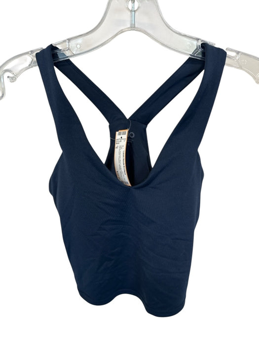 Alo Size S Navy Polyester Blend Built in bra Racerback Cropped Athletic Top Navy / S