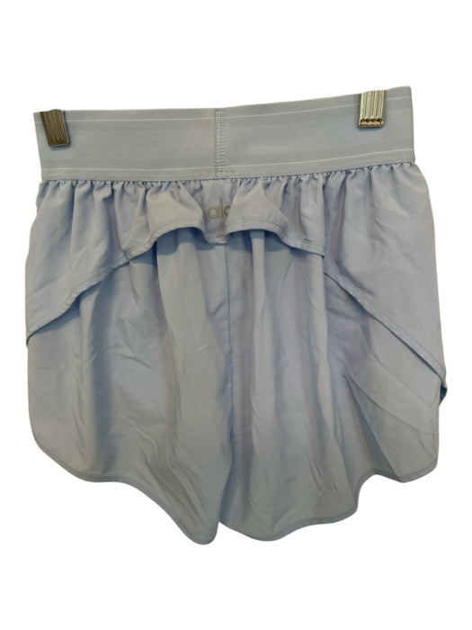 Alo Size XXS Sky Blue Polyester Blend Waist Band High Waist Athletic Shorts Sky Blue / XXS