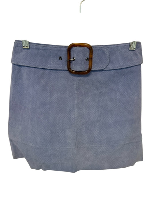 By Anthropologie Size 0 Lavendar Suede Textured Belted Mini Skirt Lavendar / 0