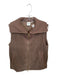Varley Size S Brown Polyester Faux Shearling Full ZIp Athletic Vest Brown / S