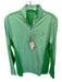 Magnolia Lane Size M Green & White Polyester Blend Gingham Master's Golf Jacket Green & White / M