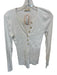 Faherty Size M White Cotton Blend Pointelle Henley Long Sleeve Top White / M