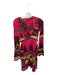 Free People Size XS Magenta & Yellow Print Cotton Hood Long Sleeve Sweater Magenta & Yellow Print / XS