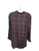 Cloth & Stone Size L Red & Gray Long Sleeve Plaid Front Pockets Collar Dress Red & Gray / L