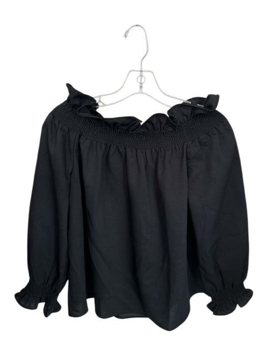 Tuckernuck Size S Black Polyester Off Shoulder Long Sleeve Top Black / S