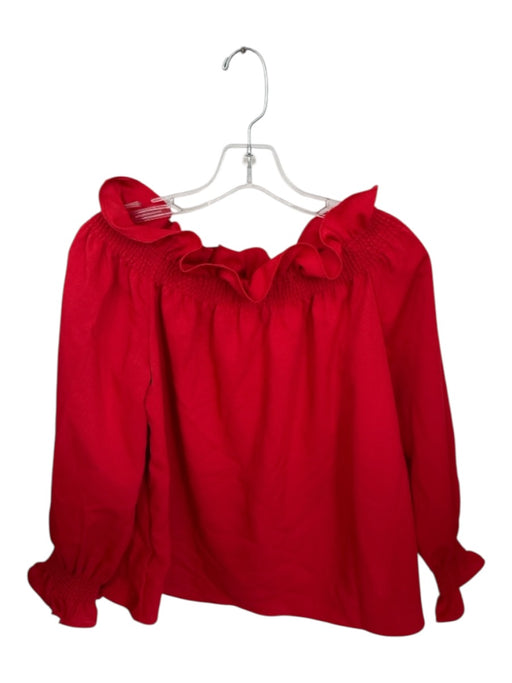 Tuckernuck Size S Red Polyester Off Shoulder Long Sleeve Top Red / S