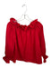 Tuckernuck Size S Red Polyester Off Shoulder Long Sleeve Top Red / S