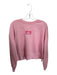 Size M Pink & White Rayon Blend Long Sleeve UGA Elastic Waist Lounge Short Set Pink & White / M