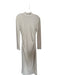 Zara Size L Oatmeal Acrylic Mock Neck Long Sleeve Ribbed Sweater Dress Dress Oatmeal / L