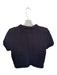 J. Crew Size M Brown & Navy Cotton Short Sleeve Knit Button Down Sweater Brown & Navy / M