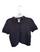 J. Crew Size M Brown & Navy Cotton Short Sleeve Knit Button Down Sweater Brown & Navy / M
