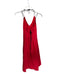 LUMIERE Size S Red & Black Cotton Halter Neck Textured Button Down Maxi Dress Red & Black / S