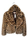 Philosophy Size S Brown & Black Faux Fur Snap Button Animal Print Jacket Brown & Black / S