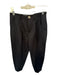 Zara Size 4 Black Cotton High Waist Front Pleat Barrel Pants Black / 4