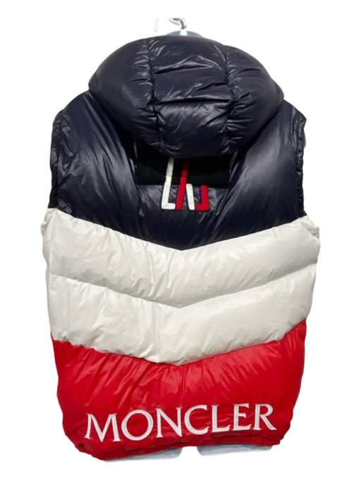 Moncler Like New Size 4 Blue & Red Synthetic Puffer Vest Men's Jacket 4