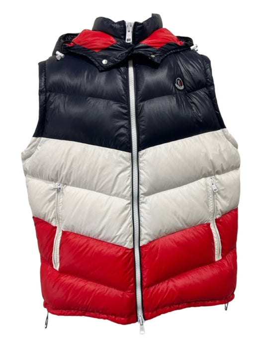 Moncler Like New Size 4 Blue & Red Synthetic Puffer Vest Men's Jacket 4