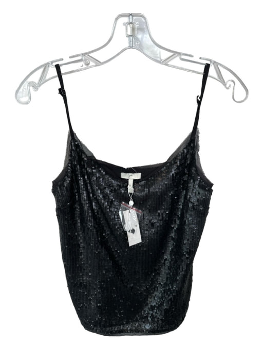 Joie Size XS Black Sequin Spaghetti Strap Top Black / XS