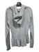 Aiko Size S Gray Modal Blend Hood Front Zip Ruffle Hem Long Sleeve Jacket Gray / S