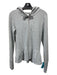 Aiko Size S Gray Modal Blend Hood Front Zip Ruffle Hem Long Sleeve Jacket Gray / S