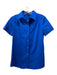 Theory Size S Blue Cotton Collared Button Up Short Sleeve Top Blue / S