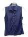 J Mclaughlin Size S Navy Nylon Blend Sleeveless Collared Button Up Top Navy / S