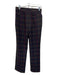 Elie Tahari Size 2 Brown Polyester Blend Plaid Button & Zip Front Straight Pants Brown / 2