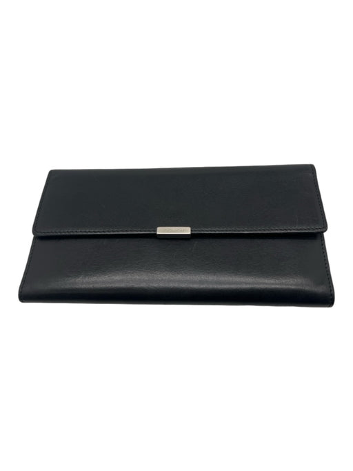 Coach Black Leather Trifold Wallets Black