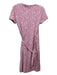 Diane Von Furstenberg Size 6 White & Pink Cotton Blend Floral Short Sleeve Dress White & Pink / 6