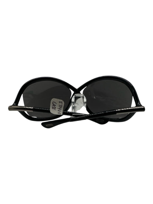 Tom Ford Black & Gunmetal Acetate Criss Cross Sunglasses Black & Gunmetal