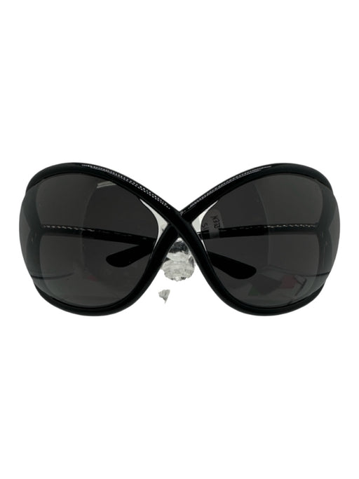 Tom Ford Black & Gunmetal Acetate Criss Cross Sunglasses Black & Gunmetal