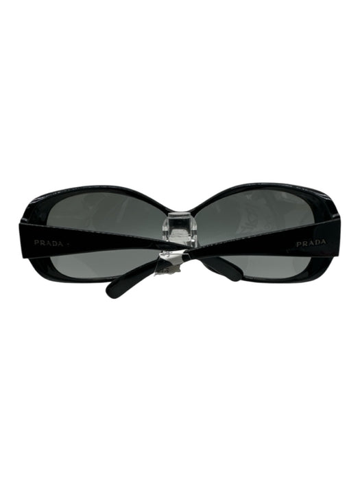 Prada Black Acetate Stud Detail Oval Sunglasses Black