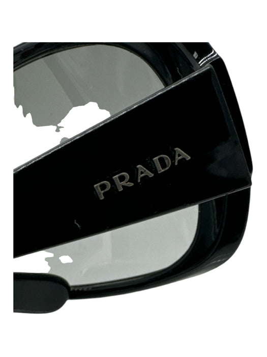 Prada Black Acetate Stud Detail Oval Sunglasses Black