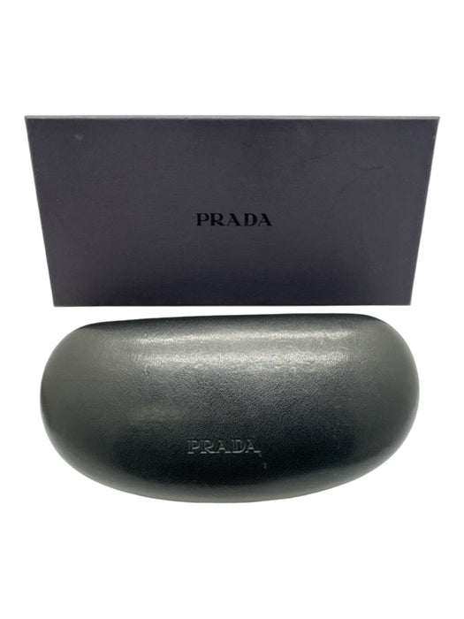 Prada Black Acetate Stud Detail Oval Sunglasses Black