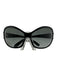 Prada Black Acetate Stud Detail Oval Sunglasses Black