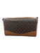 Louis Vuitton Brown & Beige Coated Canvas Monogram Shoulder Bag Top Flap Bag Brown & Beige / L