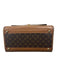 Louis Vuitton Brown & Beige Coated Canvas Monogram Shoulder Bag Top Flap Bag Brown & Beige / L