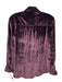 Maeve Size 6 Burgundy Viscose Velvet Long Sleeve Patch Pocket Top Burgundy / 6