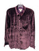 Maeve Size 6 Burgundy Viscose Velvet Long Sleeve Patch Pocket Top Burgundy / 6