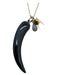 Black & Gold 14k Gold Fill Horn Bird Heart Magnetic Close Necklace Black & Gold