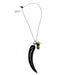 Black & Gold 14k Gold Fill Horn Bird Heart Magnetic Close Necklace Black & Gold