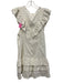 Love Shack Fancy Size 12 White Cotton Blend Ruffle Cap Sleeve Lace eyelet Dress White / 12
