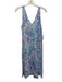 Lily Pulitzer Size Medium Blue, Pink, Orange Linen Sleeveless V Neck Shift Dress Blue, Pink, Orange / Medium