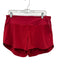 Lululemon Size 10 Red Elastic Waist Mid Rise Zipper Back Shorts Red / 10