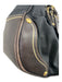 Prada Black & Brown Nylon & Leather Double Top Handle Shoulder Gold Hardware Bag Black & Brown / S