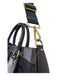 Prada Black & Brown Nylon & Leather Double Top Handle Shoulder Gold Hardware Bag Black & Brown / S