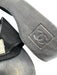 Chanel Shoe Size 38 Black Leather & Wood Silver Hardware Logo Mule Wedge Sandals Black / 38