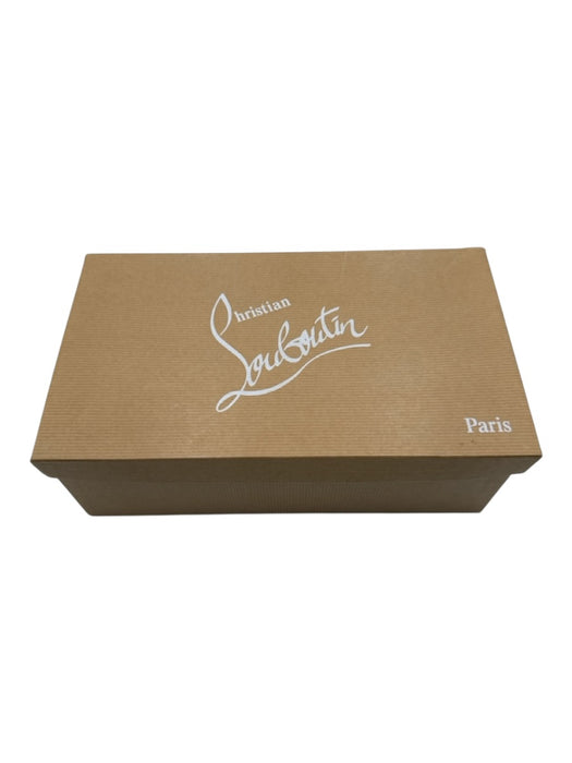 Christian Louboutin Shoe Size 38 Black Raffia Cut Out Ribbon Open Toe Espadrille Black / 38