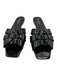 Saint Laurent Shoe Size 38 Black Patent Leather Square Toe Woven Cut Out Sandals Black / 38