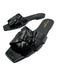 Saint Laurent Shoe Size 38 Black Patent Leather Square Toe Woven Cut Out Sandals Black / 38